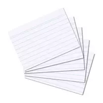 HERLITZ indeksinės kortelės DIN A8, liniuotos, baltos, 170g, be medienos, mėlynos linijos, 100 vnt.