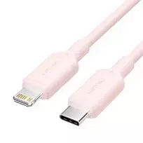 VENTION USB-C į Lightning laidas 1 m rožinis LAKPF - 20W PD greitasis įkrovimas ir 480Mbps duomenų sinchronizavimas
