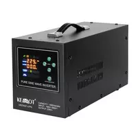 KEMOT PROsinus-1500/24-LFP4 grynojo sinusoidės UPS keitiklis 1500VA/1050W 24V DC į 230V AC su baterijų įkrovikliu