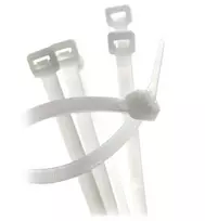 TRYTYT GT-200MC balti nailoniniai kabelių raiščiai 200mm x 2,5mm – 100 vnt. pakuotė