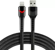 everActive CBB-1IBR USB-A į Lightning RGB LED pintas laidas 1m 2,4A juodas