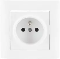 VCX WESA LC 13 16A 250V, E tipo kištukinis lizdas su įžeminimu, baltas