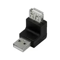 LogiLink USB 2.0 kampinis adapteris 270° A/M į A/F, 480Mbps, juodas