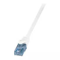 LogiLink EconLine Cat.6A U/UTP Patch Laidas, RJ45, Baltas, 1,5 m