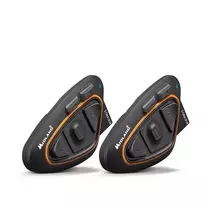Midland BTX1 PRO S-TWIN Motociklo Bluetooth Interkomo Dvynių Rinkinys su 800 m atstumu, 23 h baterija, IPX6, DNK triukšmo slopinimu, FM radiju, universaliu susiejimu