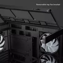 Chieftec Vista Max GX-30B-OP Mid Tower ATX korpusas su 4 ARGB ventiliatoriais ir grūdintu stiklu, juodas
