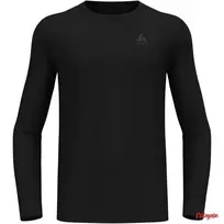 Odlo BL Top Crew Neck Long Sleeve Merino 200 vyriški apatiniai marškinėliai, juodi, L dydis