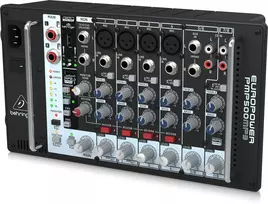 Behringer PMP500MP3 500W 8 kanalų stiprintuvo sumaišytuvas su MP3 grotuvu ir KLARK TEKNIK FX