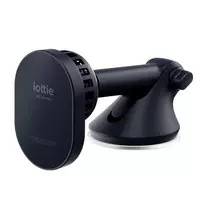iOttie Velox Pro Active belaidis įkroviklis su magnetiniu laikikliu automobiliui, skirtas MagSafe iPhone, juodas su aukso akcentais