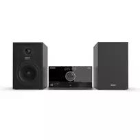 Aiwa MSBTU-600 50W Bluetooth CD mikro Hi-Fi sistema su FM radiju, USB, Aux-in, LED ekranu, nuotolinio valdymo pulteliu, juoda