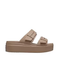 Crocs Brooklyn Low moteriški platforminiai pleištiniai sandalai, Mushroom/Stucco smėlio spalvos, EU 39-40 (US W8-9)