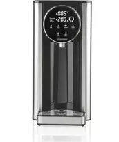 HNC HWS 8731 elektrinis virdulys su temperatūros reguliavimu, 1,7 l, 2200 W, stiklas ir nerūdijantis plienas, palaiko šilumą, mėlynas LED, 360° pagrindas