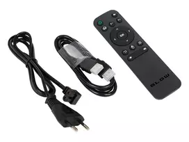 BLOW nešiojamasis projektorius su Android TV, HD raiška ir garsu, juodas krepšys