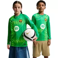 Nike FC Barcelona Stadium vartininko vaikų futbolo marškinėliai 2026/27 žali II3610-324 S