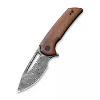 CIVIVI Odium Damascus sulankstomas peilis, 2,65 colio Damascus ašmenys, juoda G10 rankena