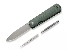 CIVIVI Sendy sulankstomas peilis, Micarta žalia, Drop Point, Sandvik 14C28N