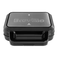 BRV VST098X 3-in-1 sumuštinių, vaflių ir grotelių keptuvė, 850 W, DuraCeramic nelipniomis plokštelėmis, juoda/sidabrinė