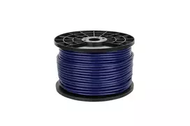 KAB0605C 6mm stereo mikrofoninis kabelis Mėlynas - ritė, 2x0,22mm² OFC, spiralinis ekranas, PVC apvalkalas