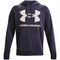 Under Armour vyriškas Rival Fleece Big Logo HD megztinis su gobtuvu, violetinis