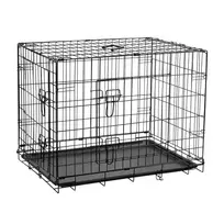 REBEL RA-1202 metalinis šunų aptvaras, sulankstomas narvukas, didelis 76x53x59 cm, juodas