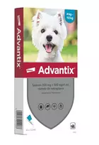 ELANCO Advantix Spot-On tirpalas mažiems šunims 4-10 kg, 4 pipetės x 1 ml