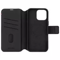 Decoded Odinė Atsegama Dėklo Dangtelis su Pinigine, iPhone 16 Pro Max, MagSafe, Juoda