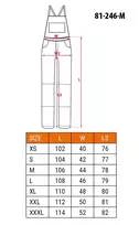 NEO Tools 81-246-M Darbo kelnės su kelių apsaugų kišenėmis, M dydis, pilka/oranžinė, 65% poliesteris 35% medvilnė, 245 g/m²