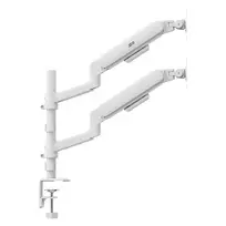 Ergo Office ER-692 W Dvigubo monitoriaus laikiklis, dujinė spyruoklė, 17-32 inch, 1-10 kg vienai rankai, matinė balta