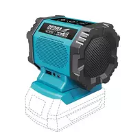DEDRA DED7004 nešiojamas Bluetooth garsiakalbis 20W mėlynas IPX5 TWS FM USB-C