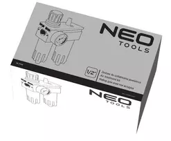 NEO Tools 14-734 Suspausto oro filtras 1/4 inch 40 mikronų su polikarbonato gaubtu