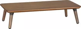 Maclean medinis stovas monitoriui / nešiojamam kompiuteriui, (500x240x120mm), juodas riešutmedis, iki 20kg, MC-930