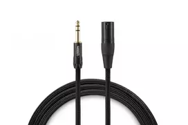 Warm Audio Premier Series XLR vyriškas į 6,35 mm TRS vyrišką garso kabelį 1,8 m juodas