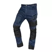 NEO TOOLS DENIM darbo kelnės su Oxford armuotėmis, tamsiai mėlynos, XS dydis