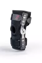 REH Stabilmax O-1241/XL atviras trumpas kelių įtvaras su girnelės anga, juodos spalvos, XL dydis
