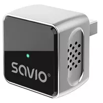 SAVIO TR-19 belaidis CarPlay ir Android Auto adapteris, USB-C, 5GHz Wi-Fi, Bluetooth 5.0, juodas