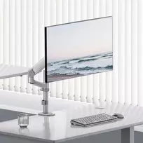ERGO OFFICE ER-691 W dujinis monitoriaus laikiklis 17–32 inch monitoriams iki 10 kg, matinė balta