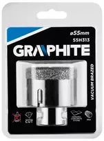 Graphite 55H313 19 vnt. HSS-R grąžtų rinkinys su dėklu, 1–10 mm, DIN 338, juodasis oksidas