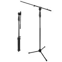 V-TONE DELUXE M1 Solo mikrofoninis stovas su strėle ir trikojė baze, aukštis 900-1600 mm, juodas