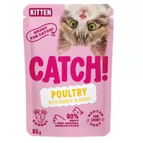 CATCH Kitten Poultry and Carrot in Gravy - šlapias kačiukų maistas - 85g