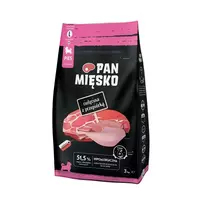 Pan Mięsko Sausas šunų ėdalas Veršiena su Putpele Šuniukams Didelis Kibulis 3kg
