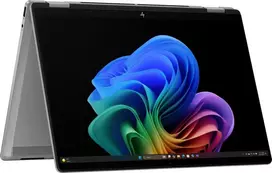 HP OmniBook X Flip NGAI 14-fk0005ns 14 colių 2.8K OLED liečiamas 2-in-1 nešiojamas kompiuteris, AMD Ryzen AI 7, 32GB RAM, 1TB SSD, Wi-Fi 7, Ceramic White