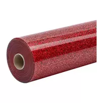 Termoperkėlimo plėvelė su blizgučiais HTVRONT KZ-SGH-1905-2USH, 30.5 cm x 90 cm, raudona
