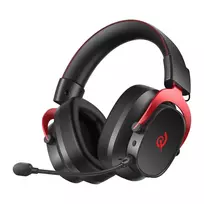 Belaidės žaidimų ausinės QCY Heroad VT200 Tri-Mode, juoda/raudona