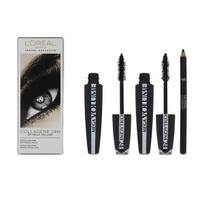 Set L'Oreal Paris: Mega Volume Collagene 24h Extra Mascara Black, 2 pcs, 9 ml + Contour Khol Kohl Eyeliner Black 1.2 g