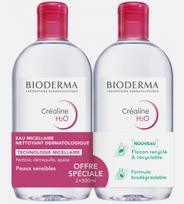 Micelinis vanduo, rinkinys Bioderma Crealine H2O, 1000 ml, 2 vnt.