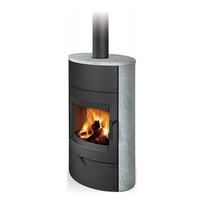 Plieninė krosnelė Romotop Burgos 02, muilo akmens apdaila, 10 kW