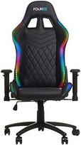 Žaidimų kėdė Fourze Lighting su RGB pašvietimu Gaming Chair, Juoda