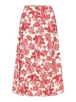 ICHI Sijonas 'IHGILVIS' rubinų raudona / karmino raudona / pastelinė raudona / balta