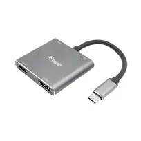 EQUIP 133484 MST adapteris iš USB-C į 2x HDMI, USB 3.2 Gen1, 100 W PD