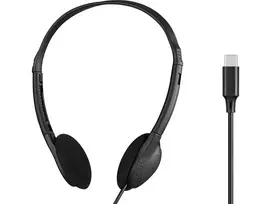SANDBERG USB-C ausinės Bulk – baltos, į ausį įdedamos ausinės su mikrofonu